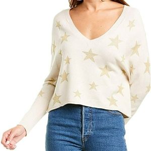 Chaser cropped star sweater